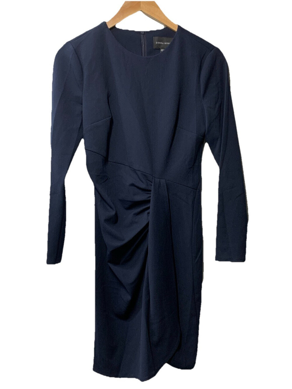 Donna Morgan Women's Long Sleeve Dress Navy Blue Size 4 Formal Business Casual